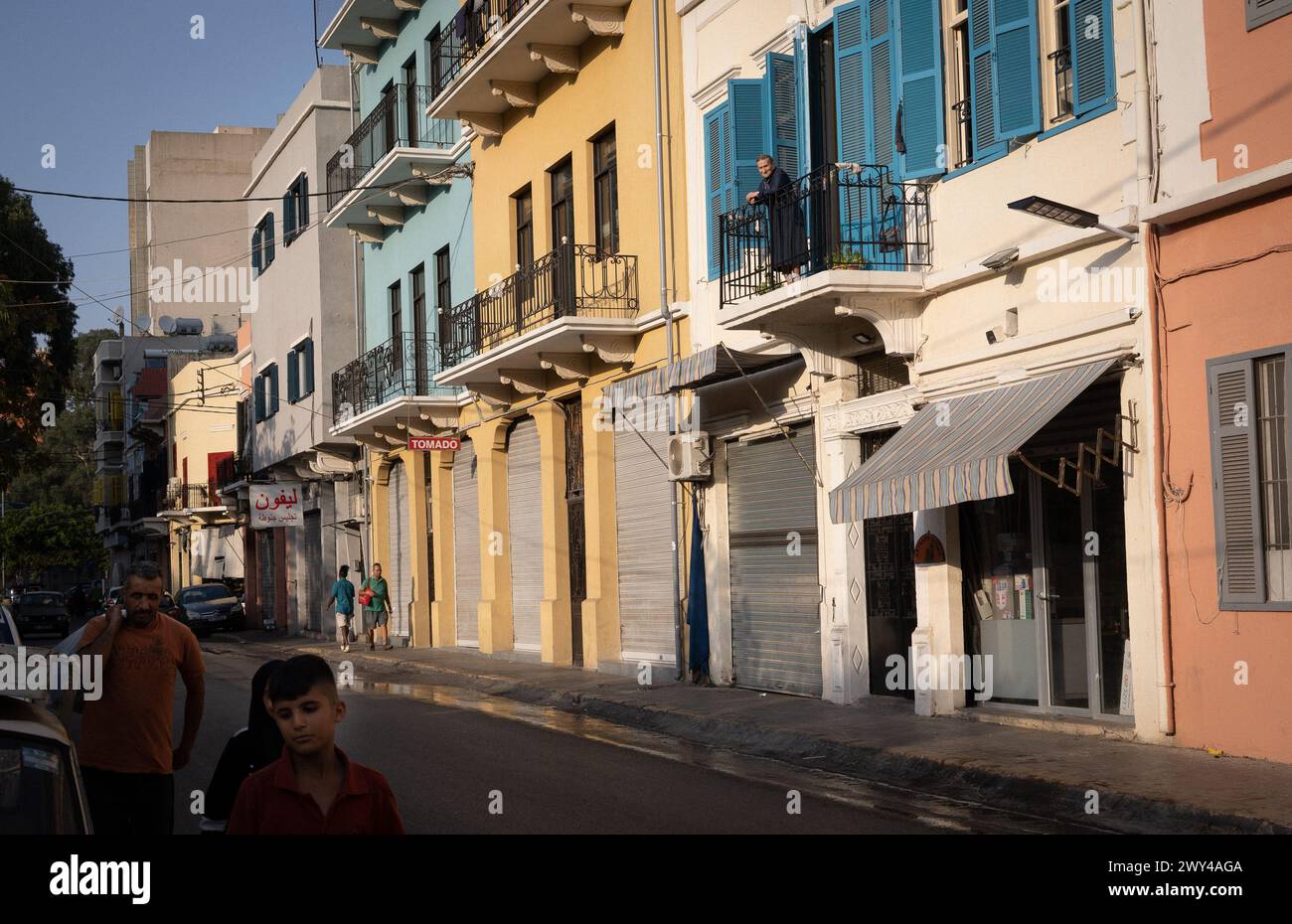 Fassaden im Zentrum von Beirut, Libanon Stockfoto