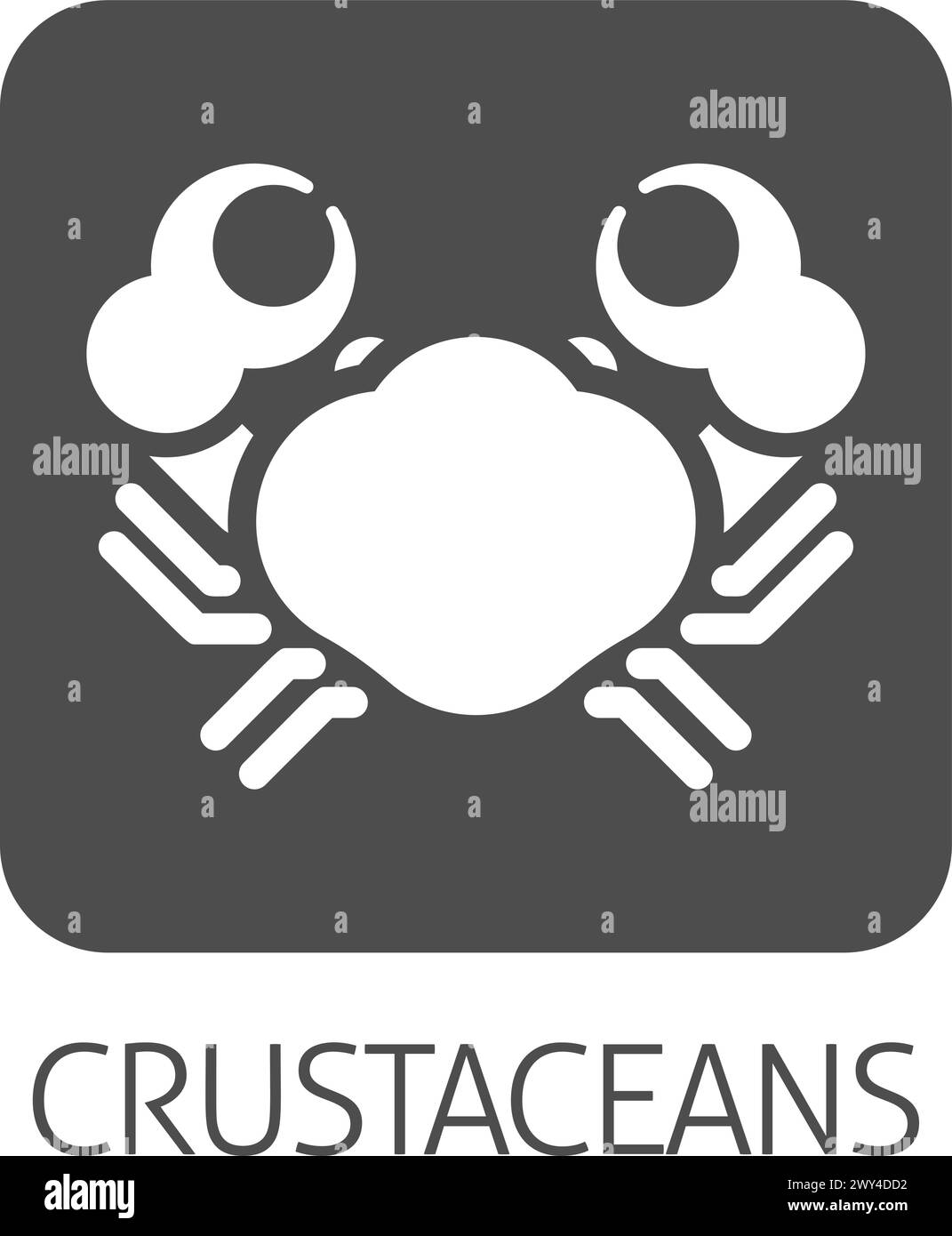 Crab Crustacean Food Allergen Allergie Icon Konzept Stock Vektor