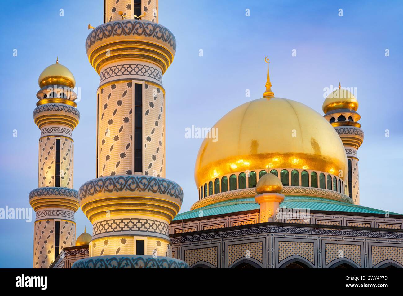 Die Jame' Asr Hassanil Bolkiah Moschee, Bandar Seri Begawan, Brunei. Stockfoto