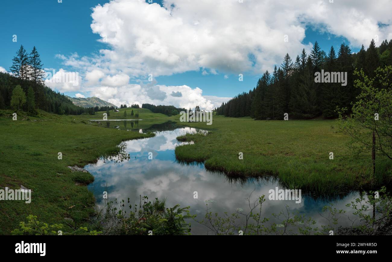 Der Seewaldseebach, der Abfluss des Seewaldsees am Fuße des Trattberges am 30.05.2020. // der Seewaldseebach, der Ausfluss des Seewaldsees am Fuße des Trattbergs am 30. Mai 2020. - 20200530 PD13334 Credit: APA-defacto Datenbank und Contentmanagement GmbH/Alamy Live News Stockfoto