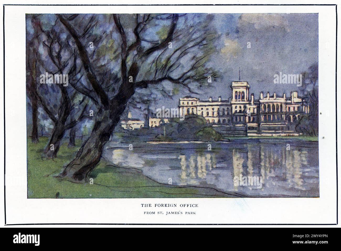 Aquarell von Horace Mann Livens (1862-1936) vom Auswärtigen Amt, London, um 1926 Stockfoto