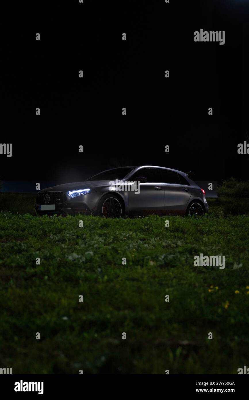 Mercedes-AMG A45 Der Sportwagen aus der AMG Division von Mercedes. Stockfoto