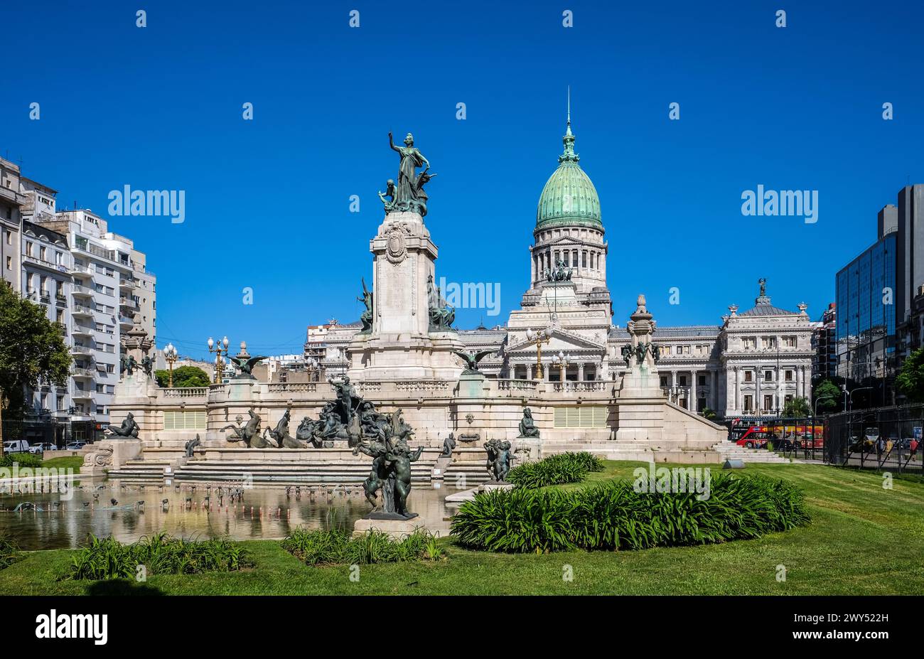 Buenos Aires, Argentinien - Parlament. Sitz ist der argentinische Kongresspalast (Spanisch: Palacio del Congreso de la Nacion Argentina) in Buenos Aires Stockfoto