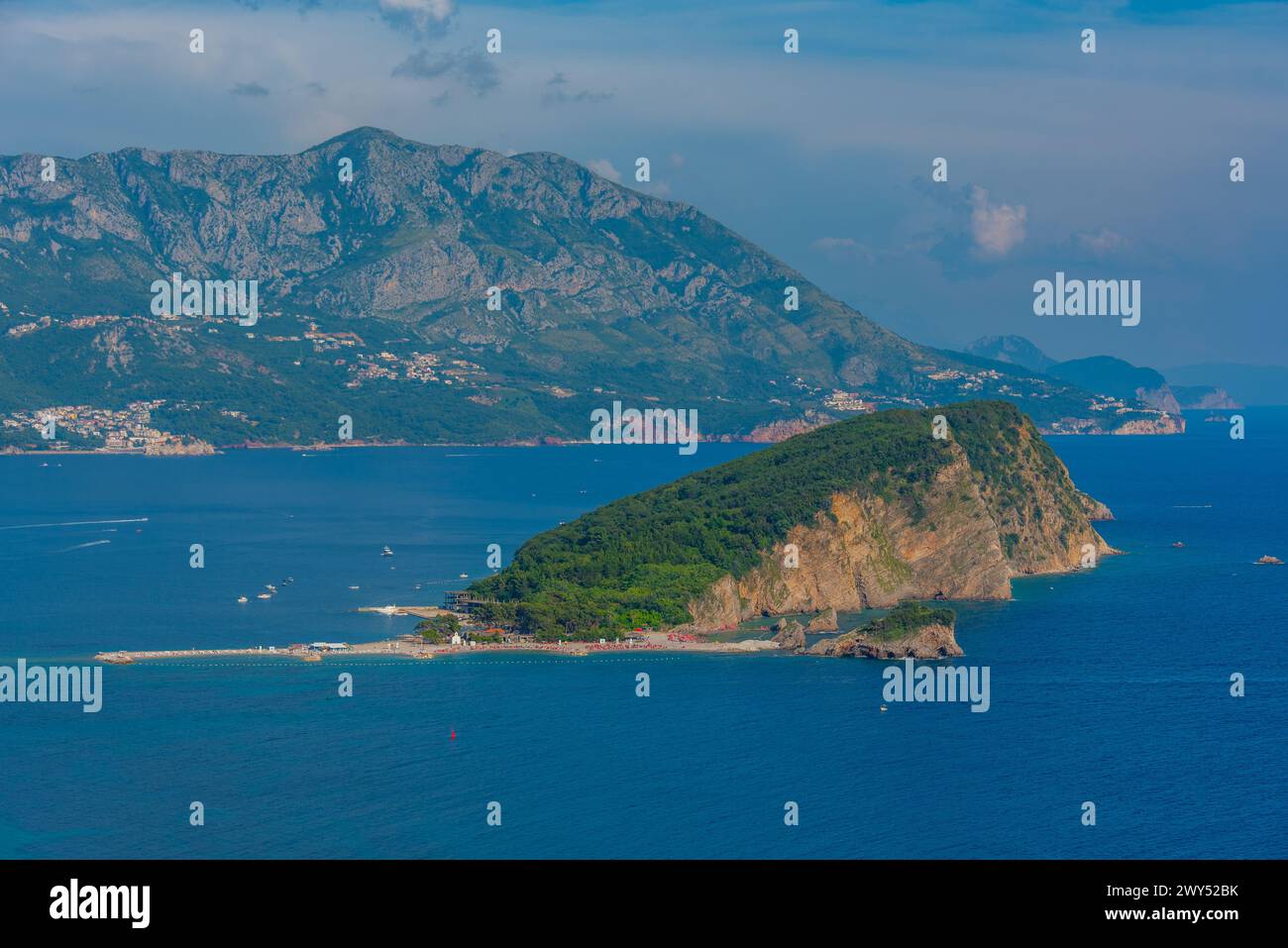 Die Insel Sveti Nikola in Montenegro Stockfoto