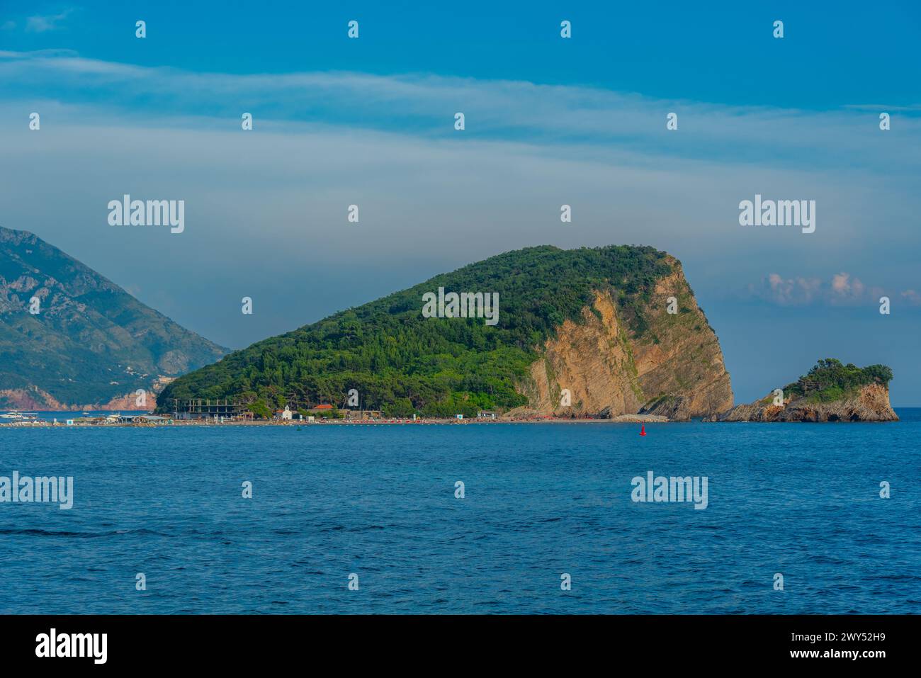 Die Insel Sveti Nikola in Montenegro Stockfoto