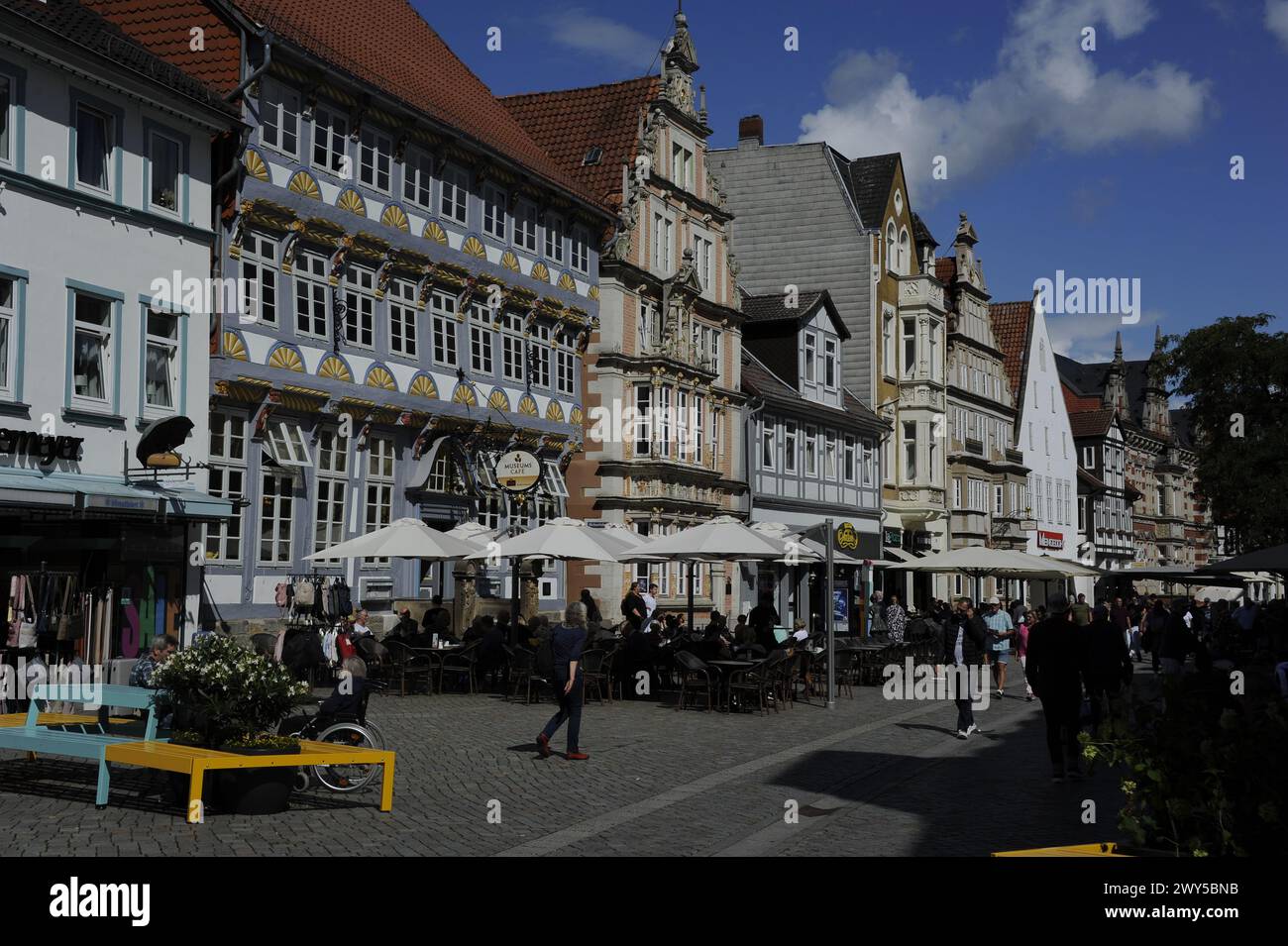 Bedeutende Bilder der Innenstadt von Hameln, Deutschland Stockfoto