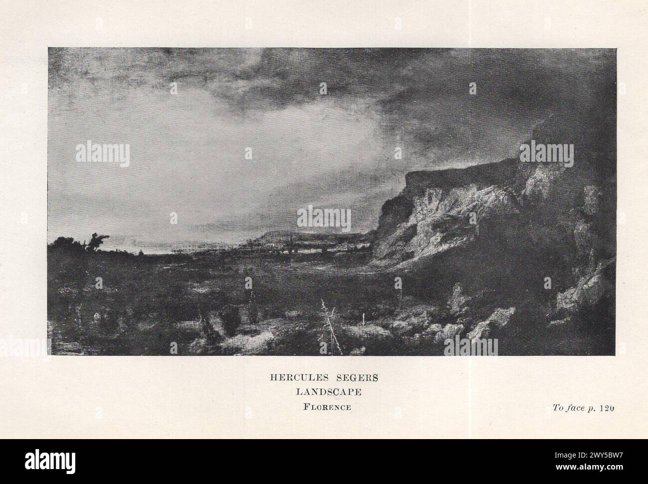 Große Meister der niederländischen und flämischen Malerei von W. Done übersetzt von Margaret L. Clarke , London : Duckworth and Co. New York : Charles Scribners Söhne 1909 / Herkules Segers : Landschaft , Florenz Stockfoto