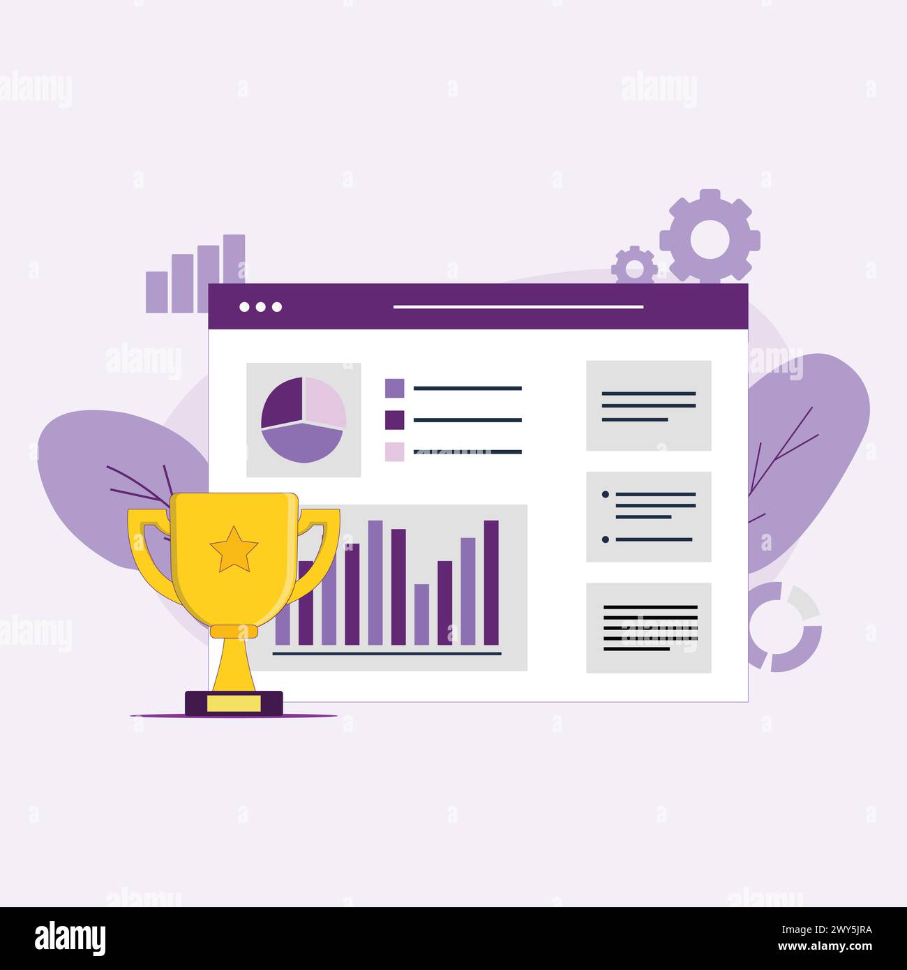 Vektorillustration für Informationen und Datenpräsentationen im Wettbewerb Stock Vektor