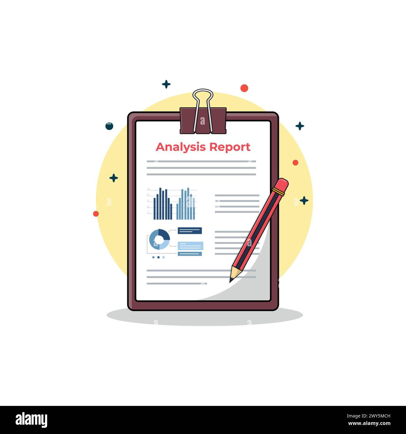 Vektor-Illustration für Geschäftsberichte und Statistiken. Data Analysis Concept Design Stock Vektor
