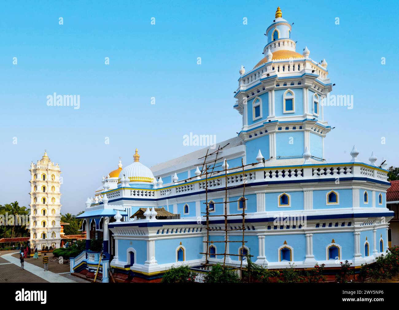 Indien, Goa, Ponda, Shri Mangeshi Tempel Stockfoto