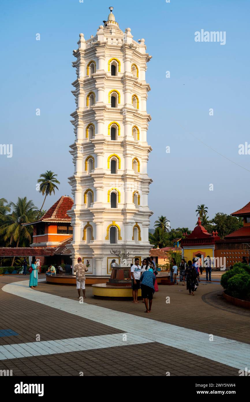 Indien, Goa, Ponda, Shri Mangeshi Tempel Stockfoto