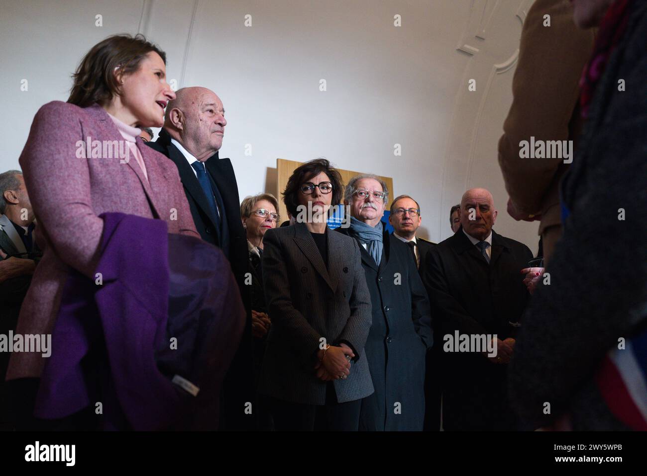 Besuch der Abtei mit gewählten Vertretern. Besuch von Frau Rachida DATI, Kulturministerin. Foto: Patricia Huchot-Boissier / Collectif DyF Stockfoto