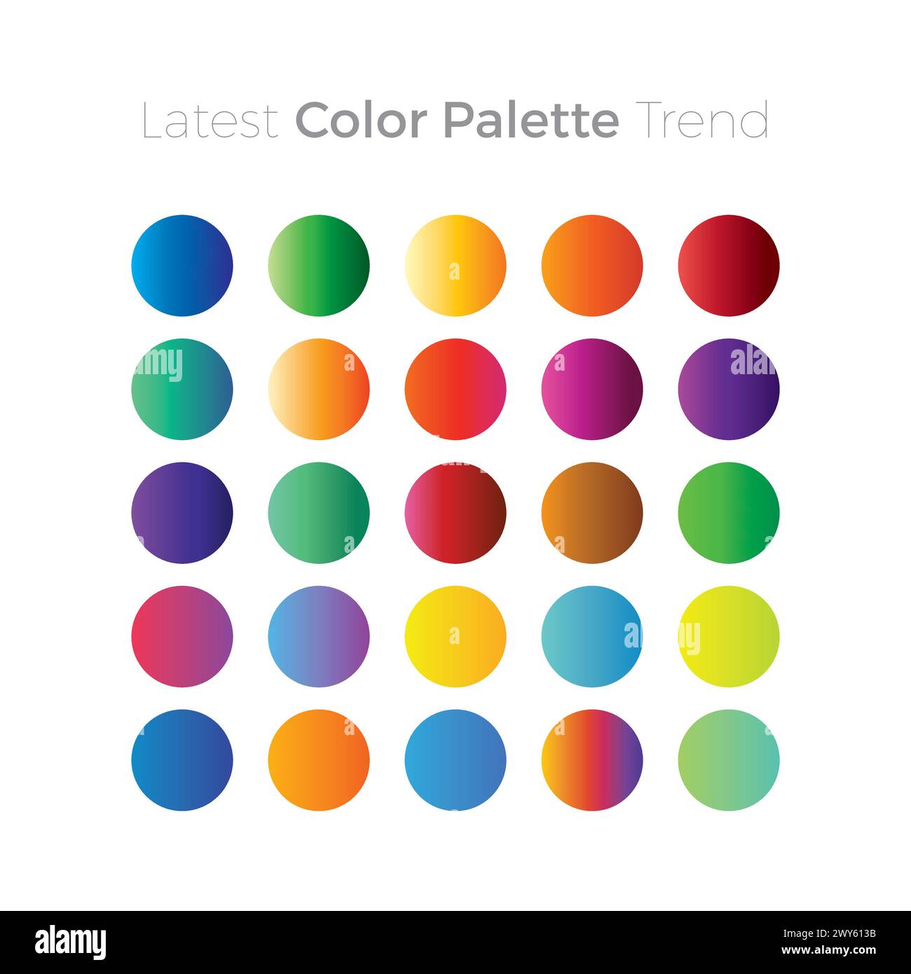 Trend Der Neuesten Farbpalette. Farbvektor der Palette Stock Vektor