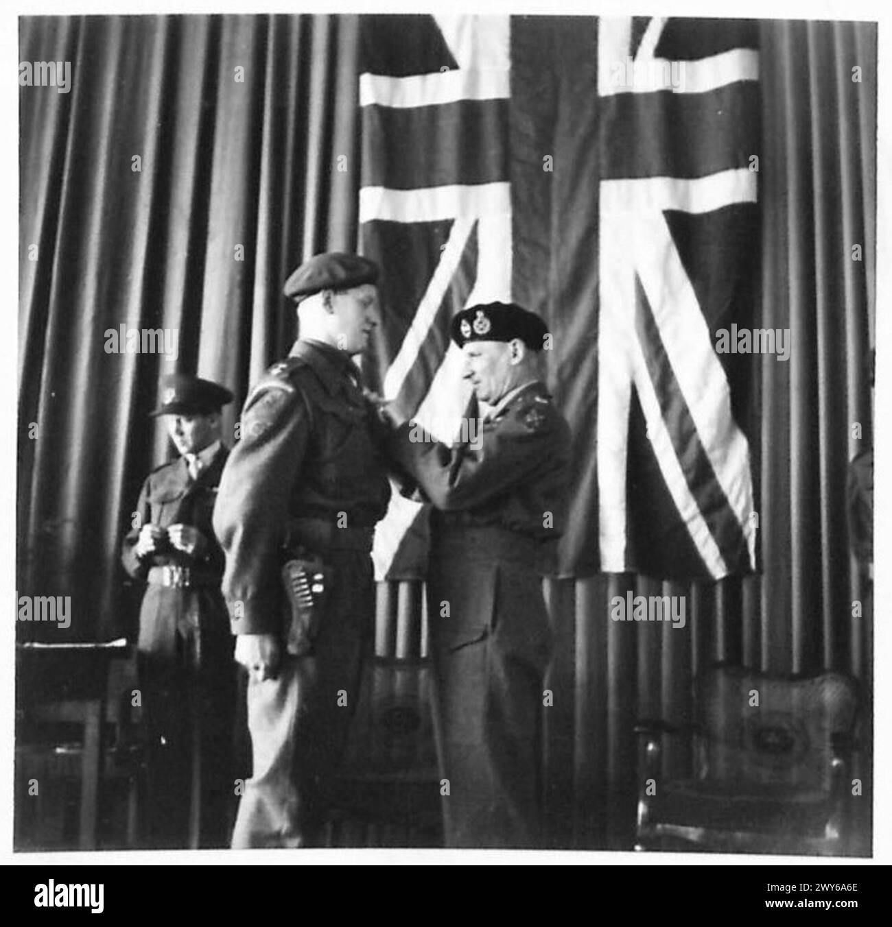 D.S.O. UND BAR - Oberstleutnant F.F.E. Allen 1 E.Lancs Regt. Britische Armee, 21. Armeegruppe Stockfoto