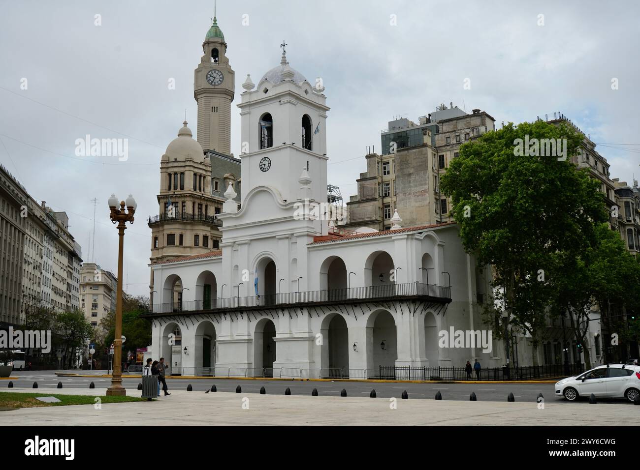 Das Nationalmuseum des Cabildo und der Mairevolution auf der Plaza de Mayo. Stockfoto