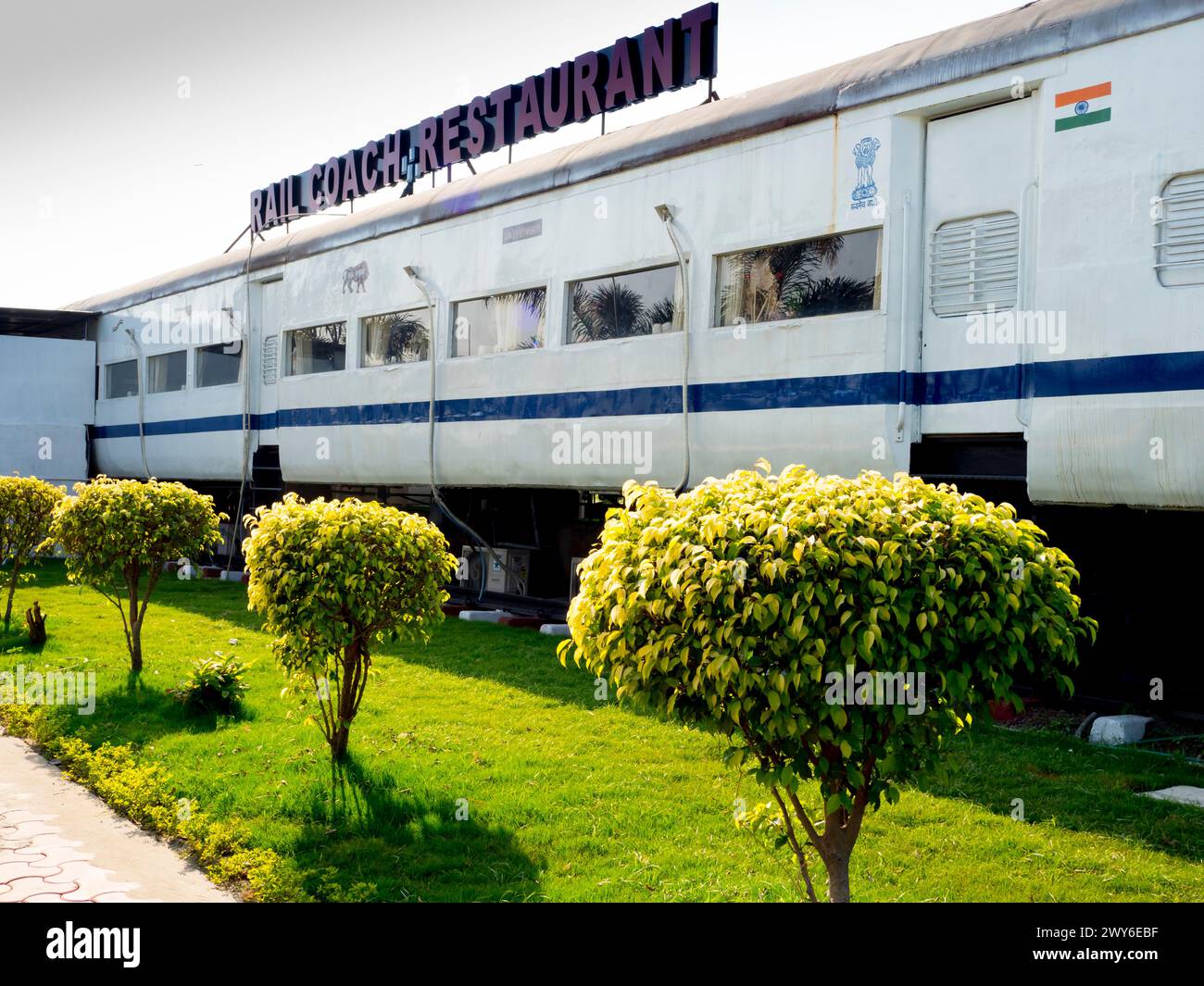 Indien, Kalkutta, Howrah Rail Coach Restaurant Stockfoto