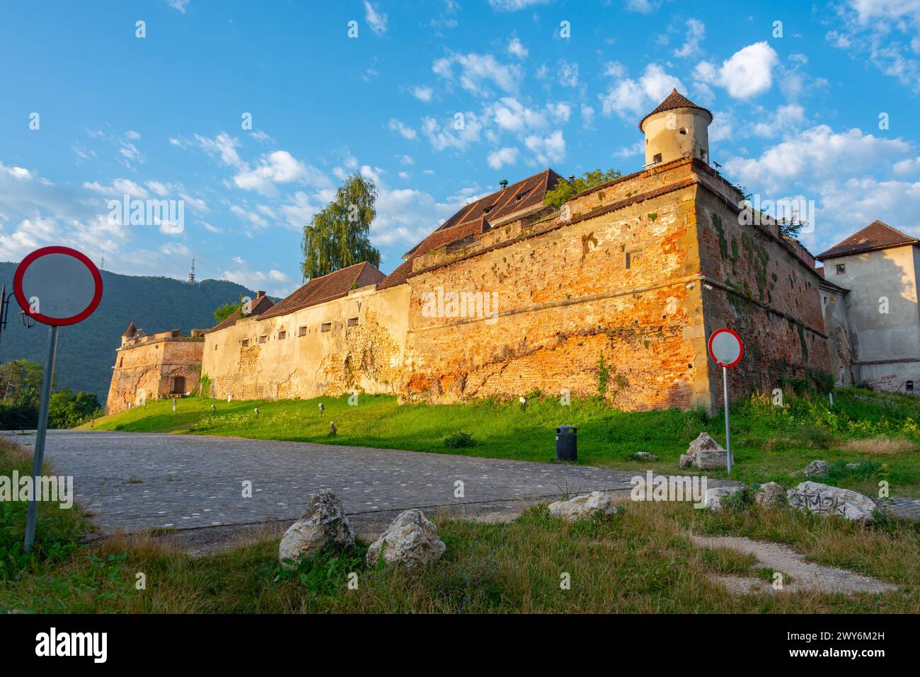 Die Festung auf Straja in der rumänischen Stadt Brasov Stockfoto