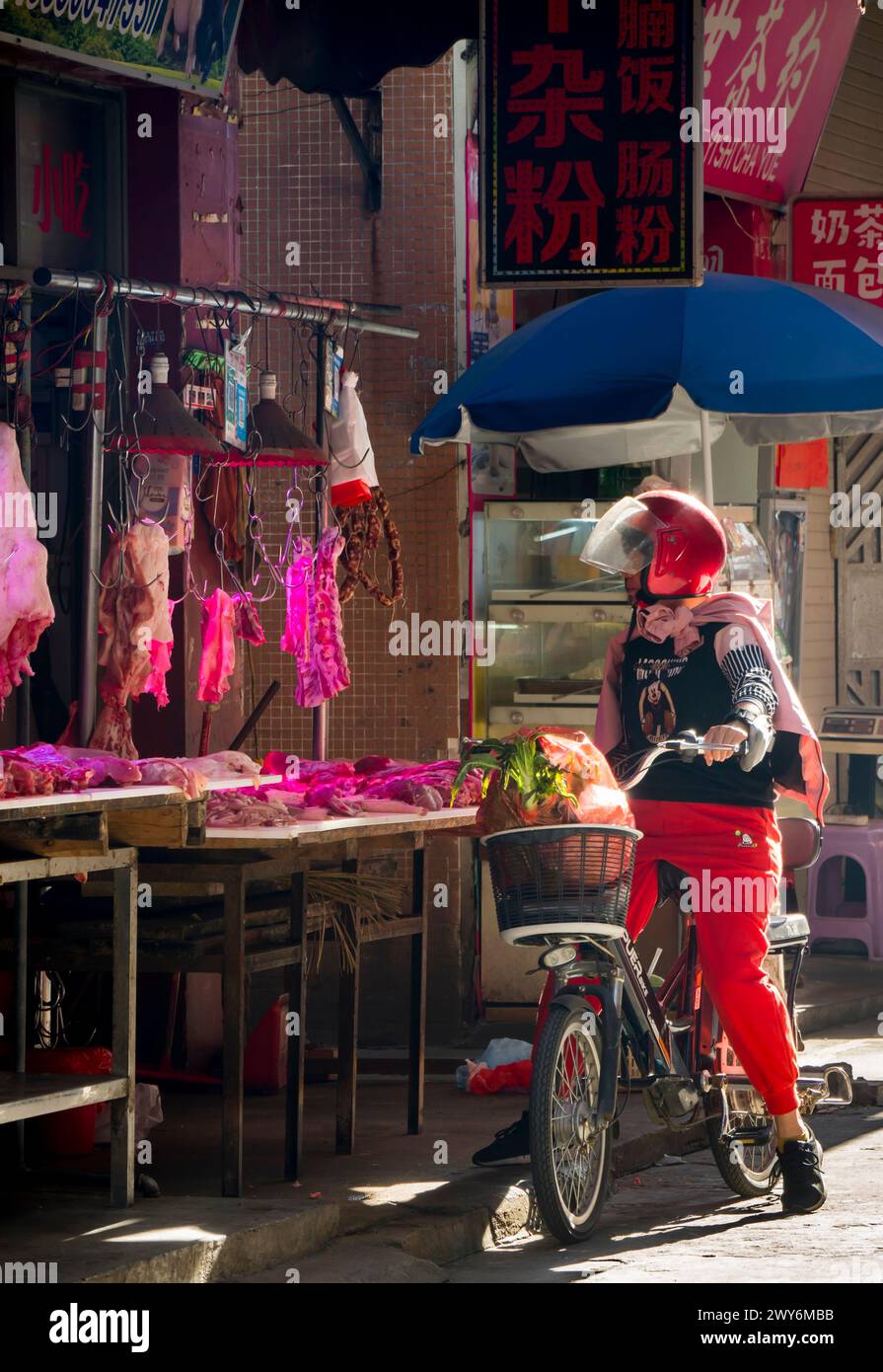 China, Provinz Guangdong, Straßenszene Dongguan Stockfoto