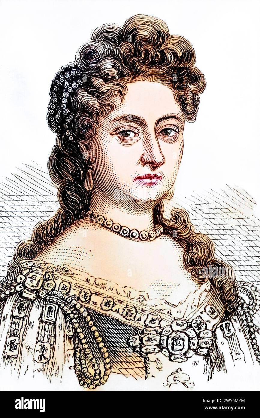 Maria II., englisch Maria II. Geb. 30. April 1662 im St. Jamess Palace in London, am. 28. Dezember 1694 im Kensington Palace in Kensington, Krieg von 168 Stockfoto