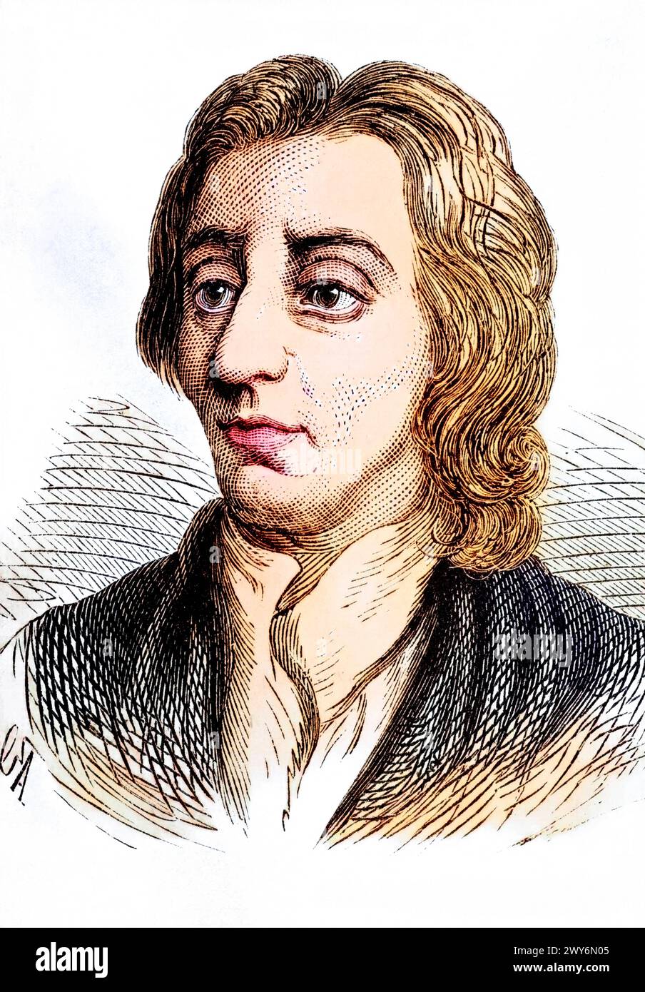 John Locke geb. 29. August 1632 in Wrington bei Bristol, gest. 28. Oktober 1704 in Oates, Epping Forest, Essex war ein englischer Arzt sowie einflussr Stockfoto