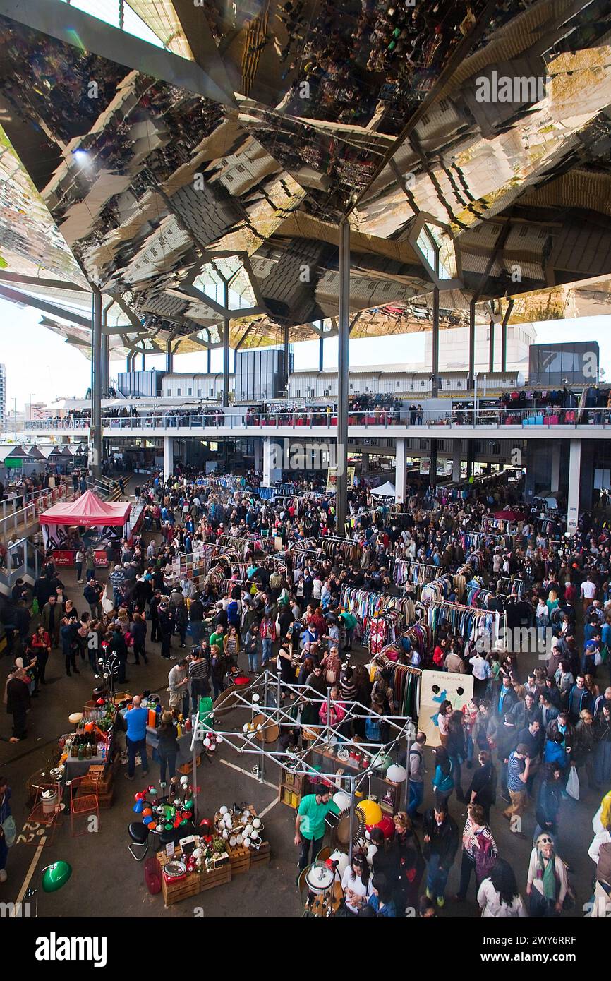 Barcelona: Mercat dels Encants, auf der Plaza de las Glorias Stockfoto