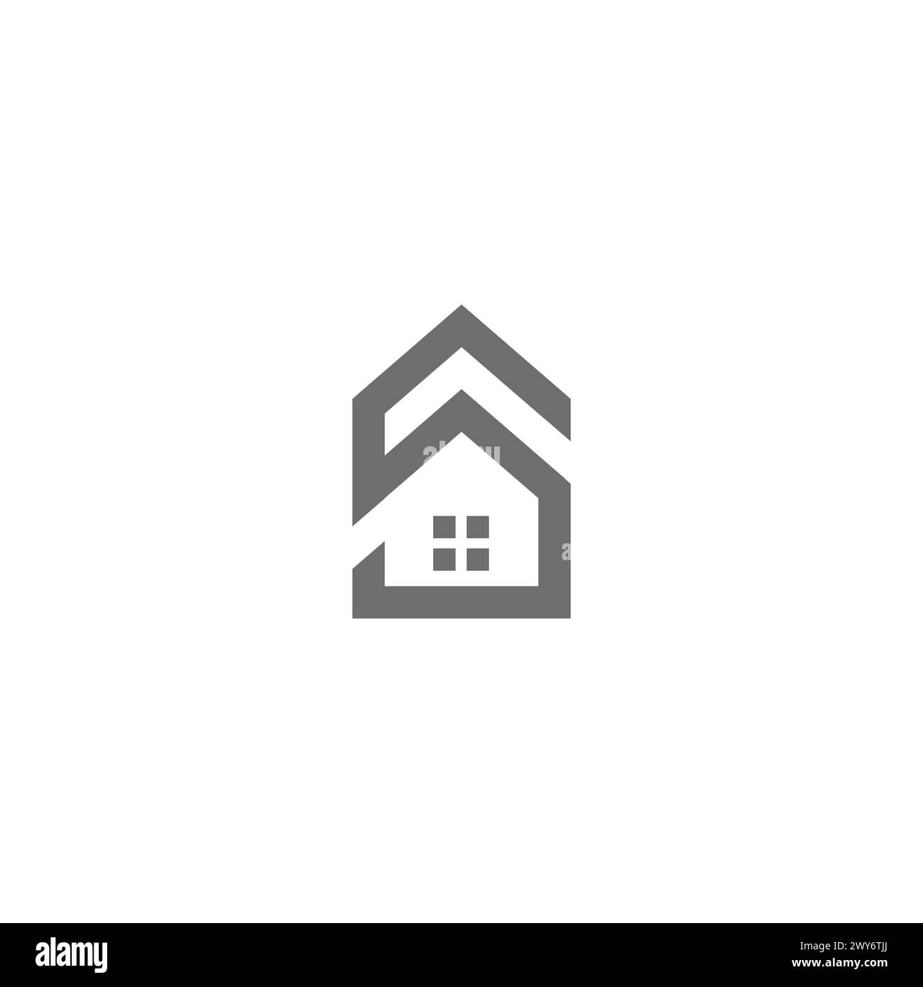 S Home-Logo-Symbol. Symbol „Buchstabe S“ Stock Vektor