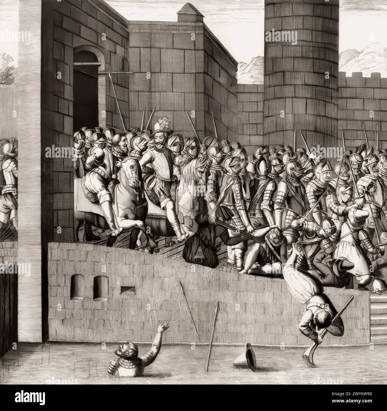 Einzug König Heinrich IV. Nach Paris am 22. März 1594 Stockfoto