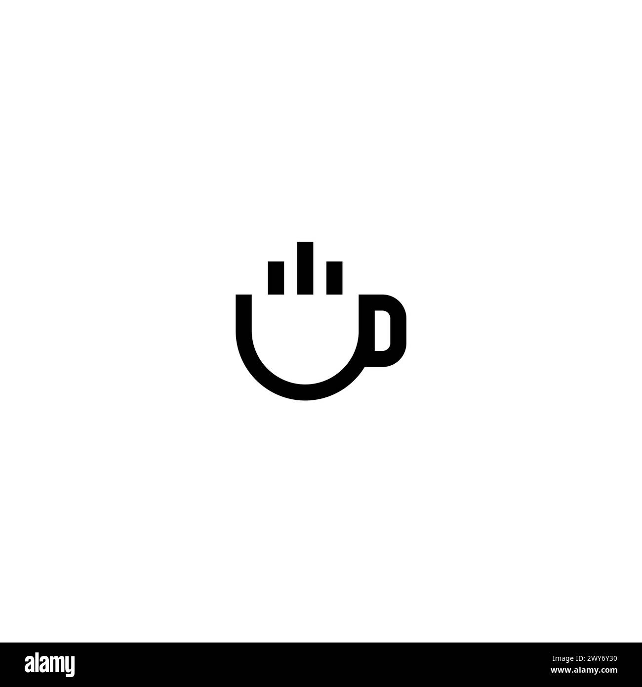 Logo-Symbol Für Kaffeetasse. Logo für Getränketasse Stock Vektor