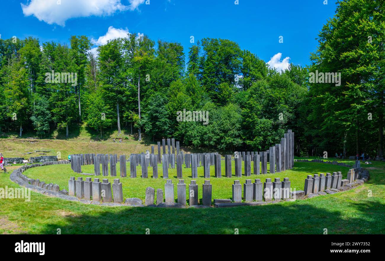 Dacian spirituelle Stätte Sarmizegetusa Regia in Rumänien Stockfoto