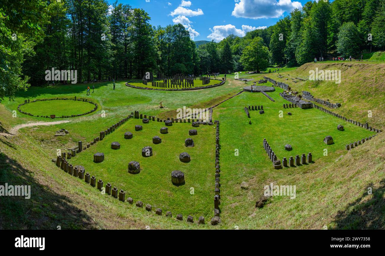 Dacian spirituelle Stätte Sarmizegetusa Regia in Rumänien Stockfoto