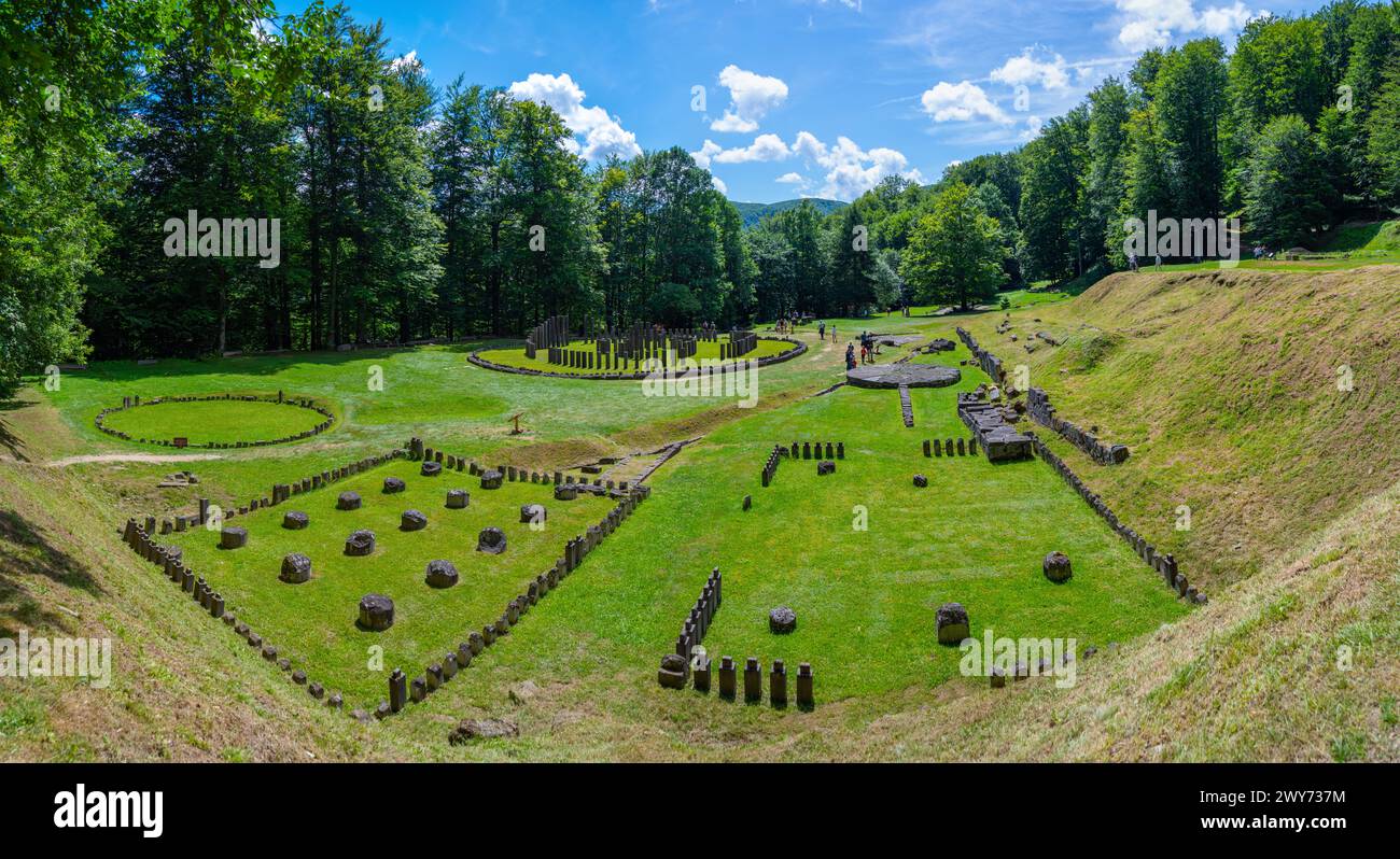 Dacian spirituelle Stätte Sarmizegetusa Regia in Rumänien Stockfoto