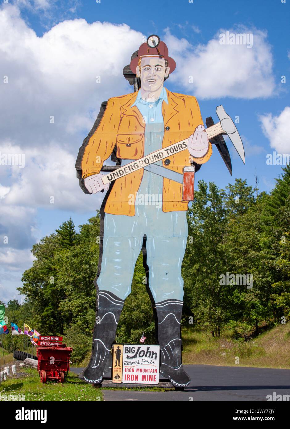 Iron Mountain Iron Mine Tour in Vulcan, Michigan Stockfoto