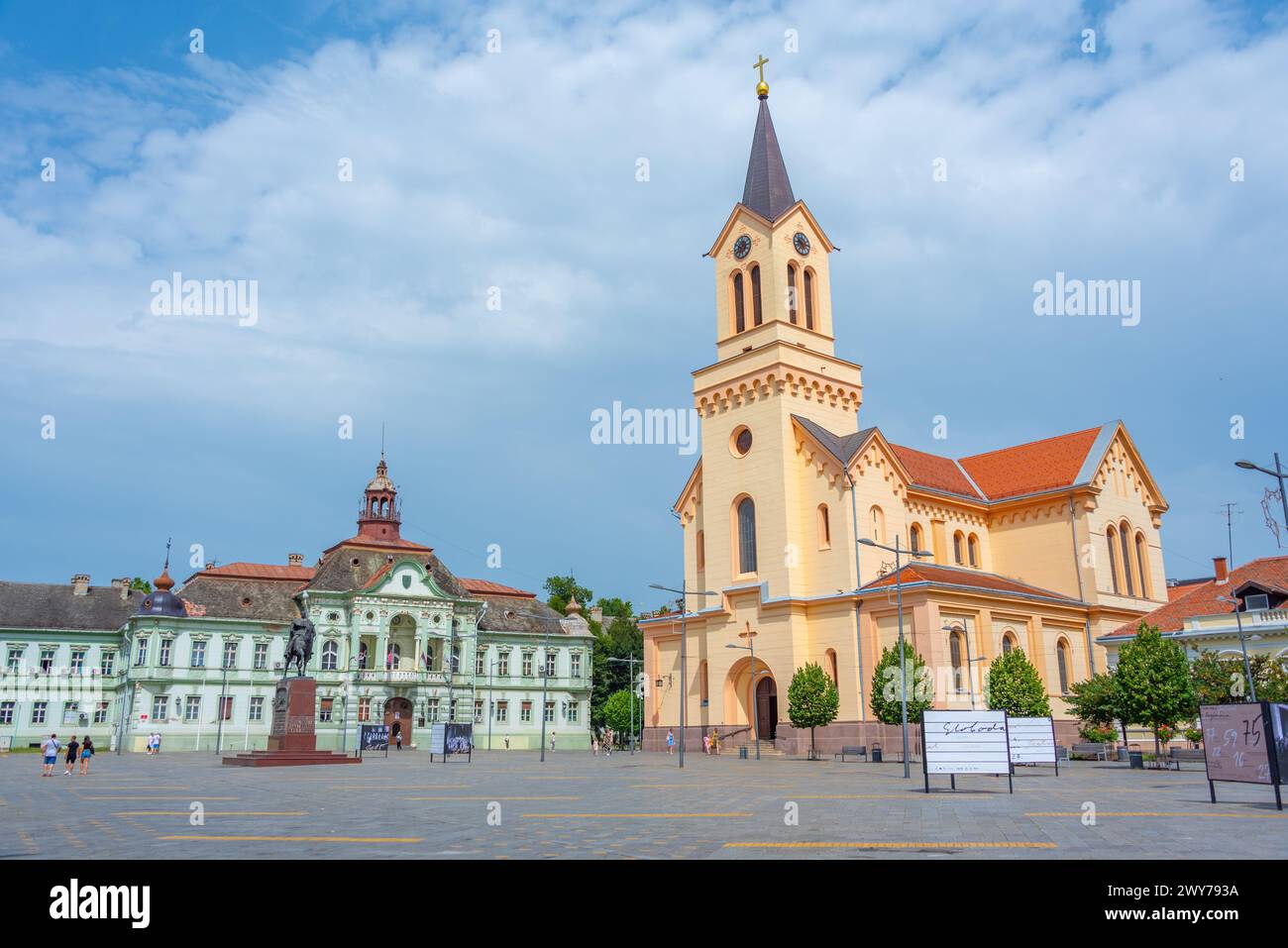 Freiheitsplatz in der serbischen Stadt Zrenjanin Stockfoto