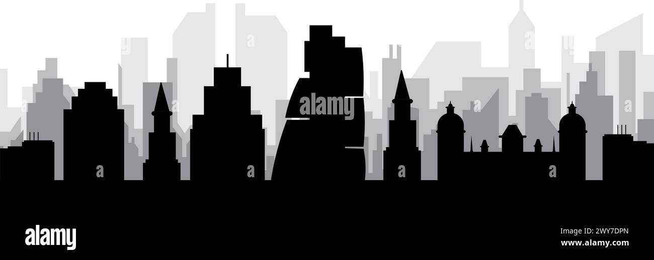 Skyline Panorama der Stadt LEEDS, GROSSBRITANNIEN Stock Vektor