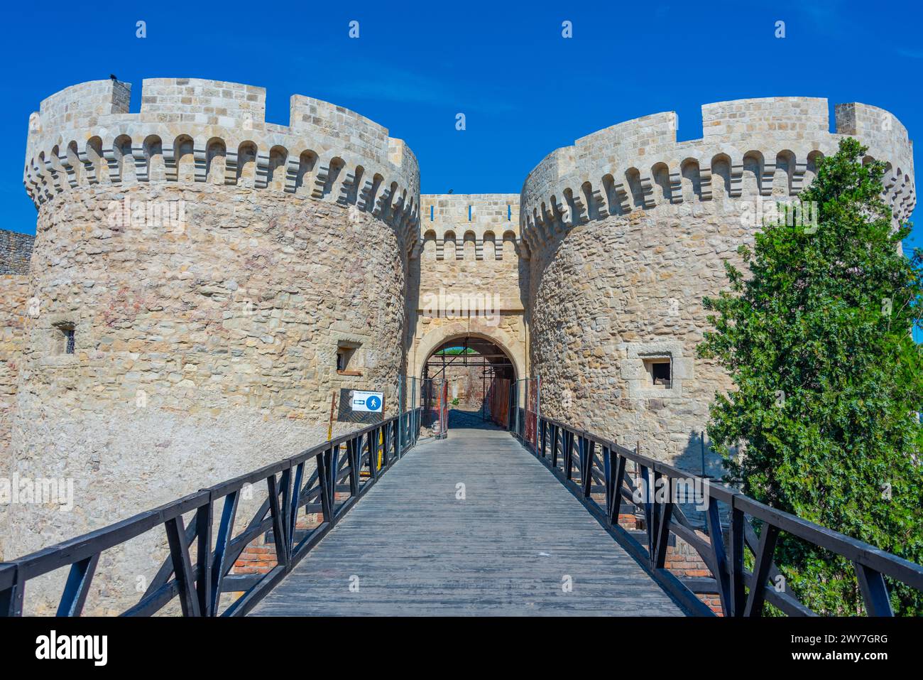 Barockes Tor, das zur Festung Kalemegdan in Belgrad führt Stockfoto