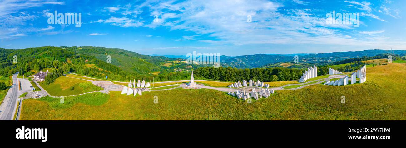 Kadinjaca-Gedenkkomplex in Serbien Stockfoto