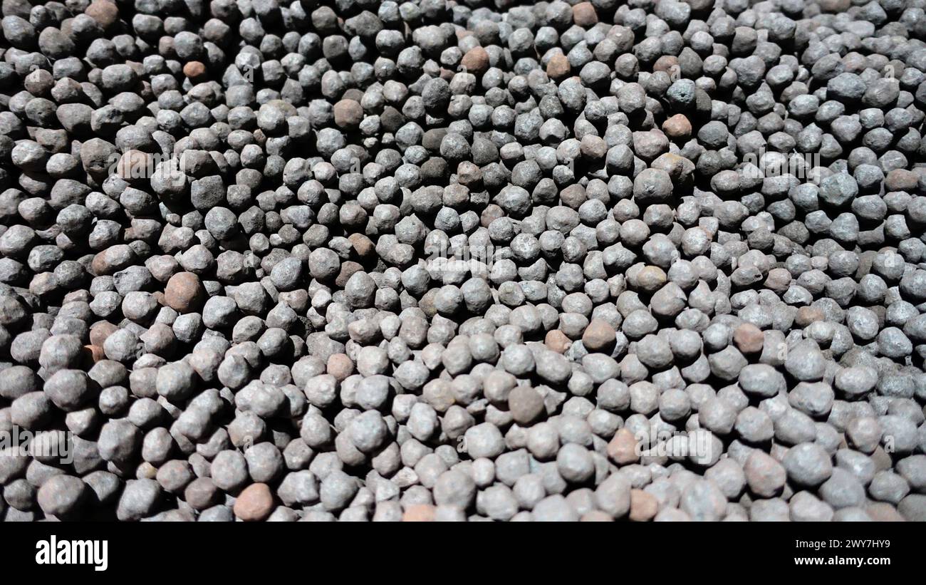 Fotos von ausgegrabenen Materialien während einer Bohrung Stockfoto