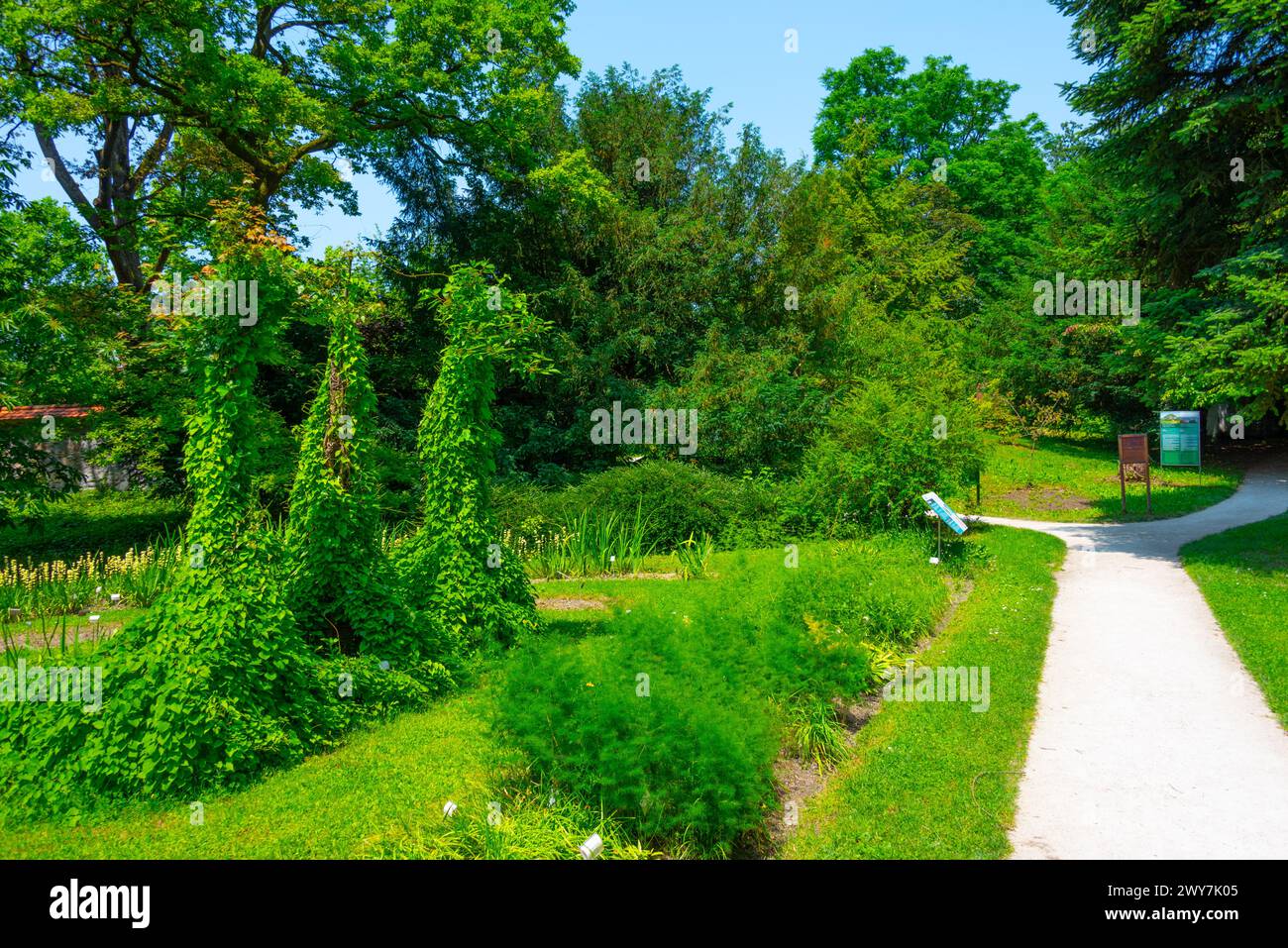 Botanischer Garten in der slowenischen Hauptstadt Ljubljana Stockfoto