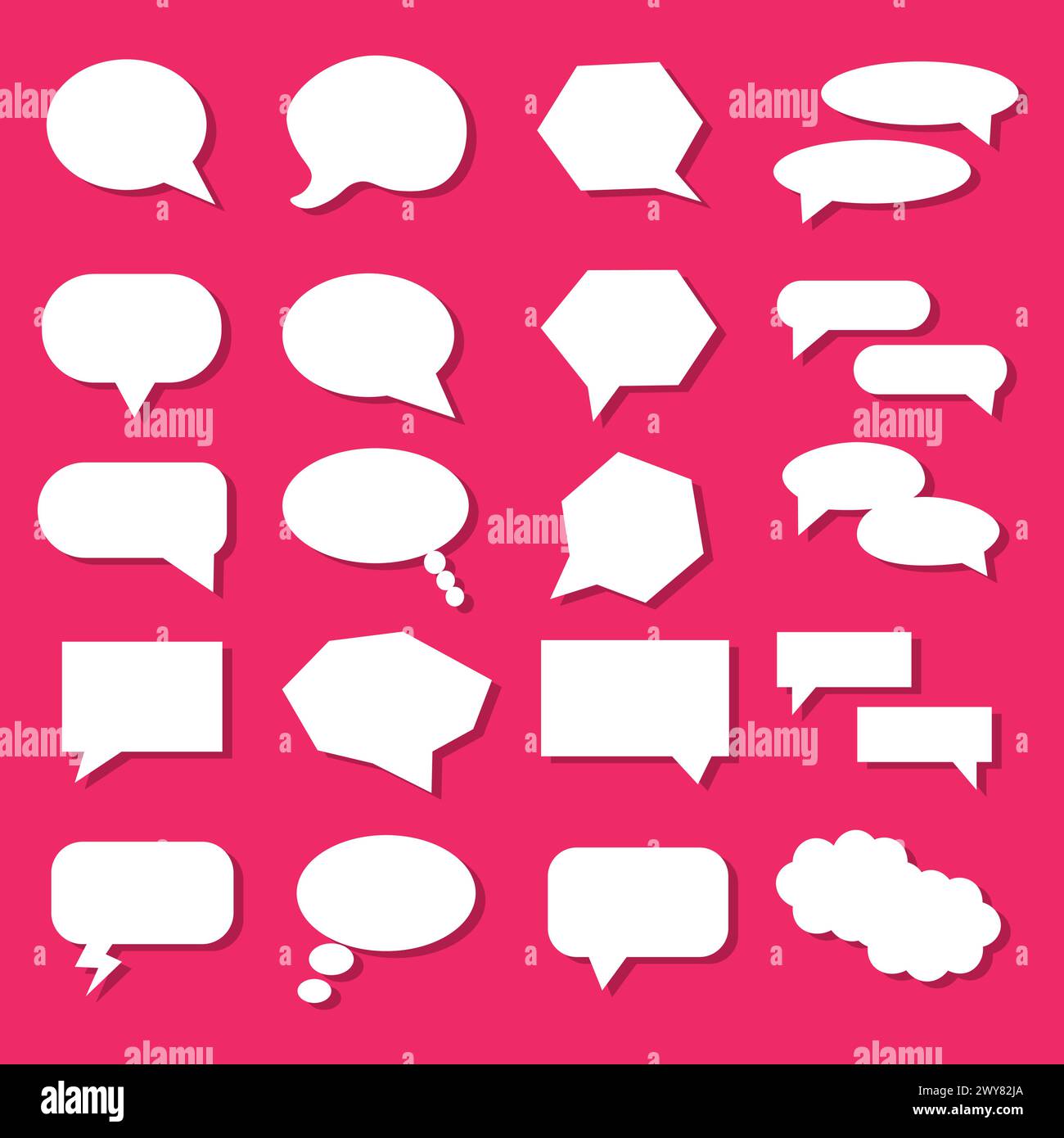 Leere Leere Sprechblasen Vektorillustration Stock Vektor Leere Leere Sprechblasen Vektorillustration Stock Vektor