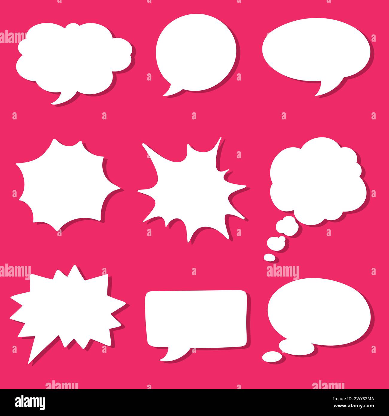 Leere Leere Sprechblasen Vektorillustration Stock Vektor Leere Leere Sprechblasen Vektorillustration Stock Vektor