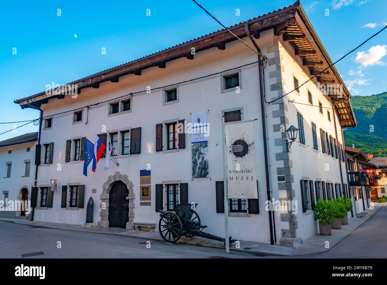 Museum der Geschichte in der slowenischen Stadt Kobarid Stockfoto