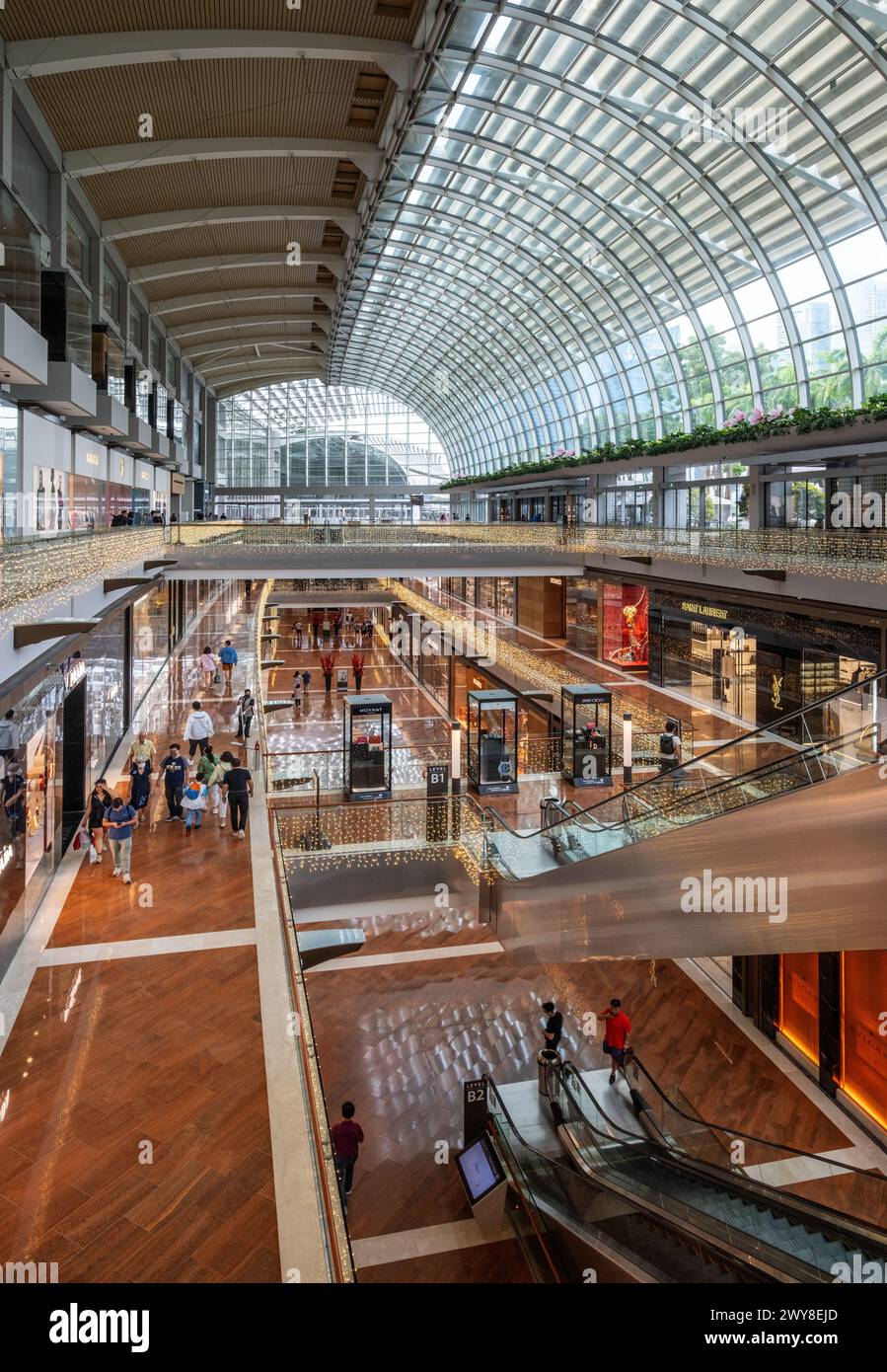 Die Shoppes at Marina Bay Sands Singapore Stockfoto