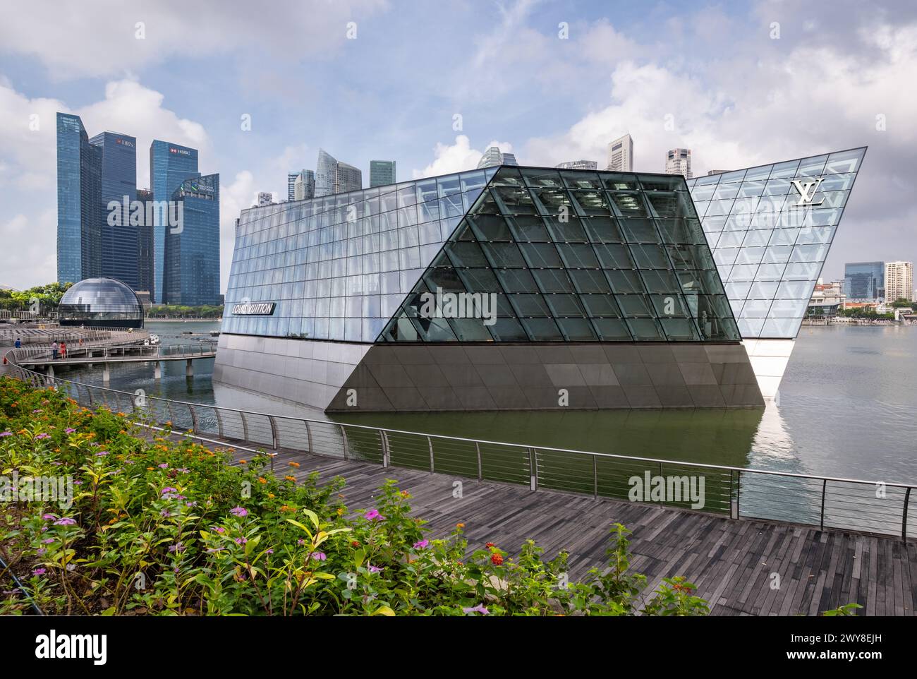 Louis Vuitton Floating Store Singapur Stockfoto