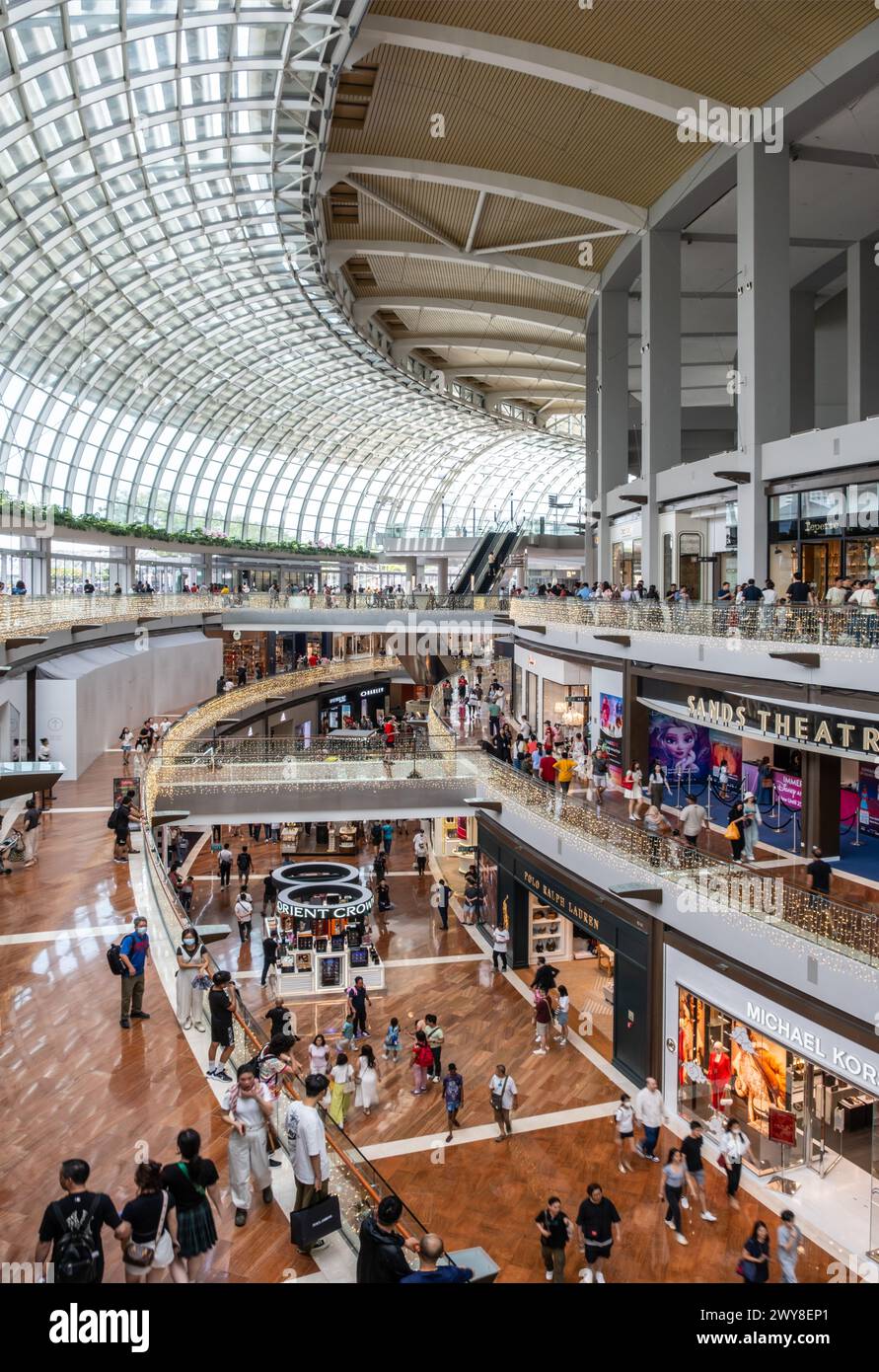 Die Shoppes at Marina Bay Sands Singapore Stockfoto
