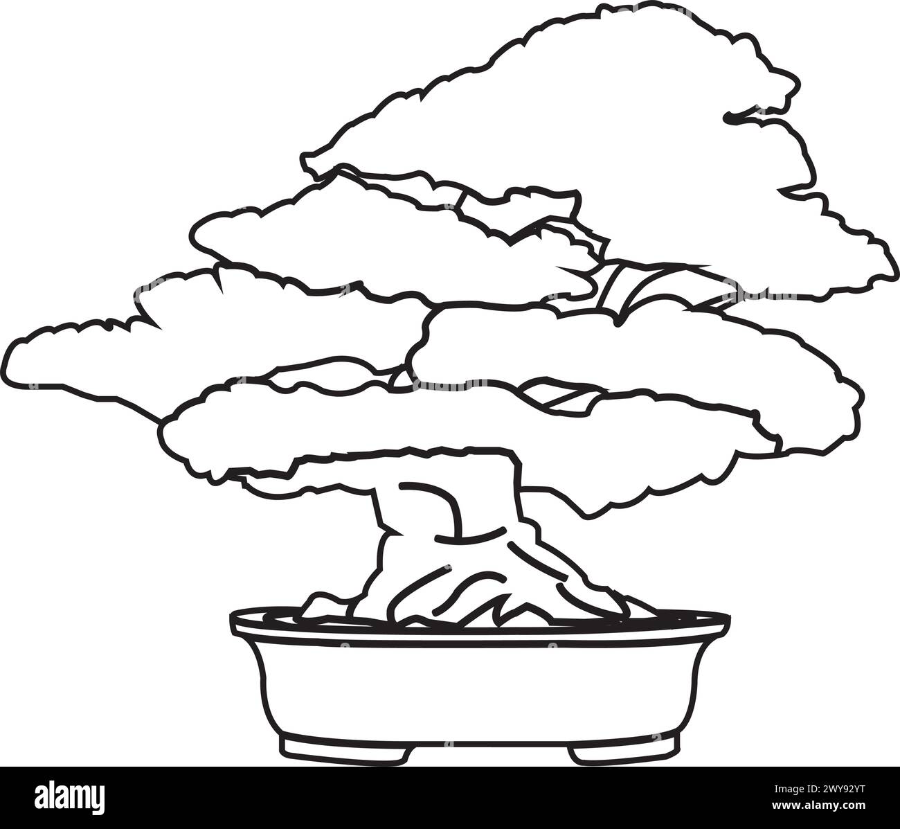 Bonsai Icon Vektor Illustration Design Stock Vektor
