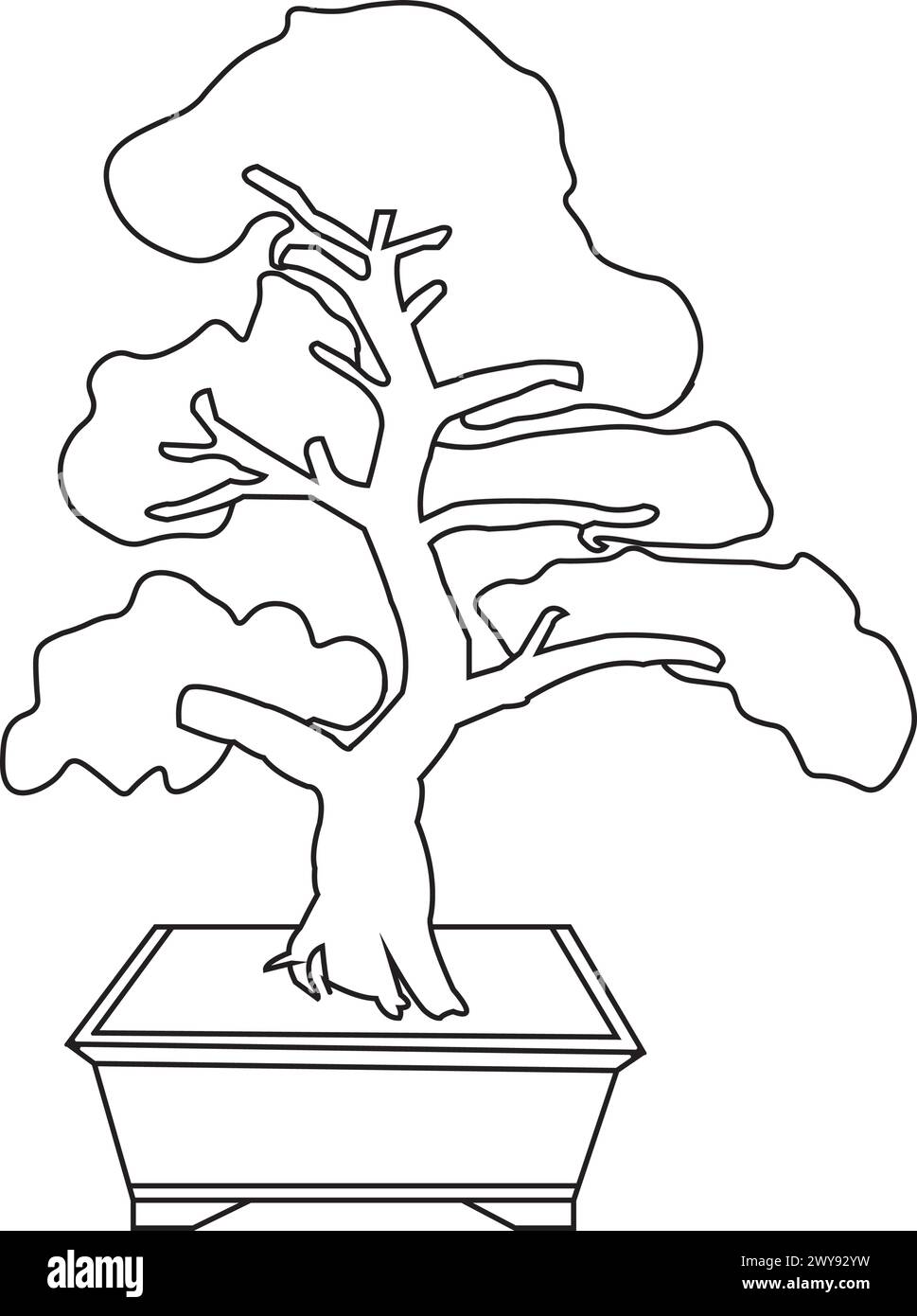 Bonsai Icon Vektor Illustration Design Stock Vektor