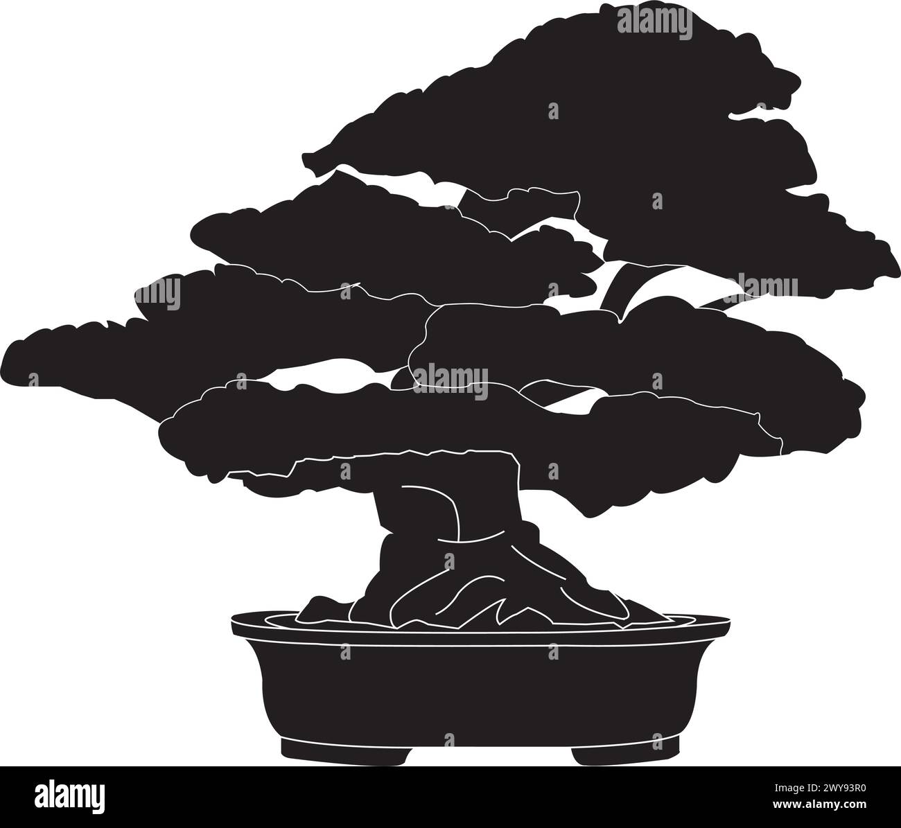 Bonsai Icon Vektor Illustration Design Stock Vektor