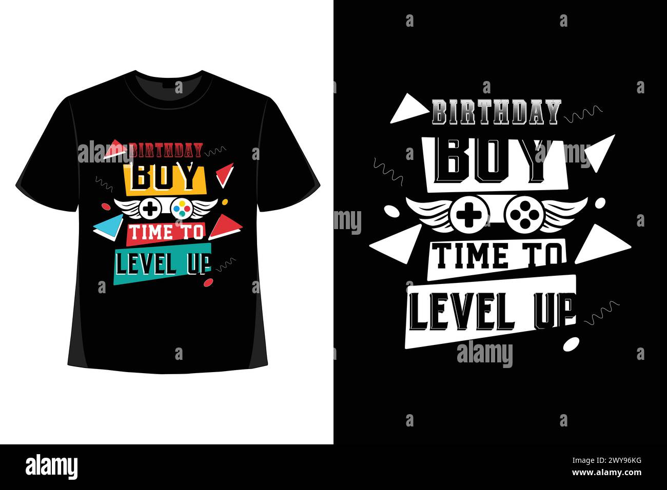 Trendiges Gamer T-Shirt Design Gaming Bekleidung Stock Vektor