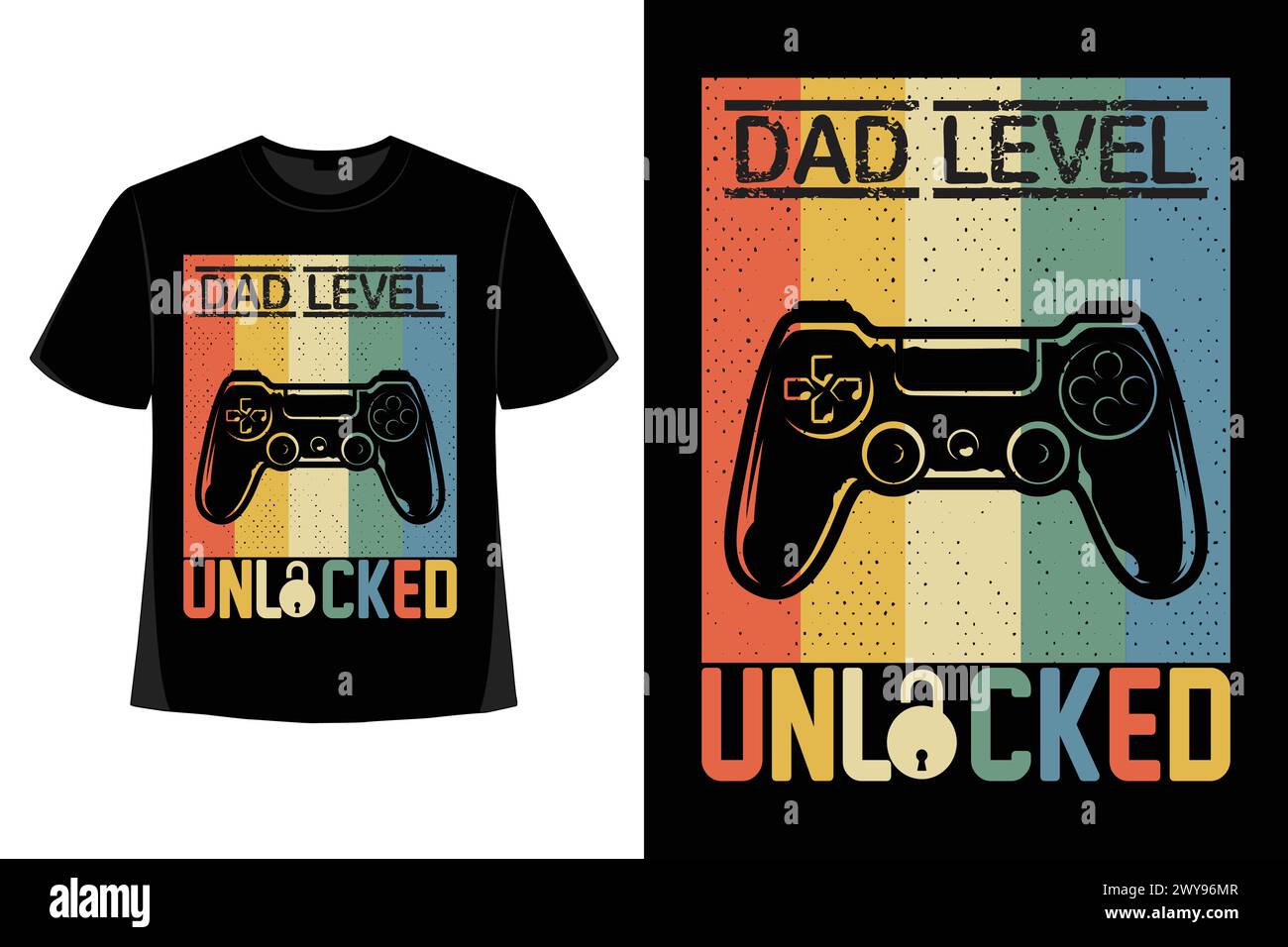 Trendiges Gamer T-Shirt Design Gaming Bekleidung Stock Vektor