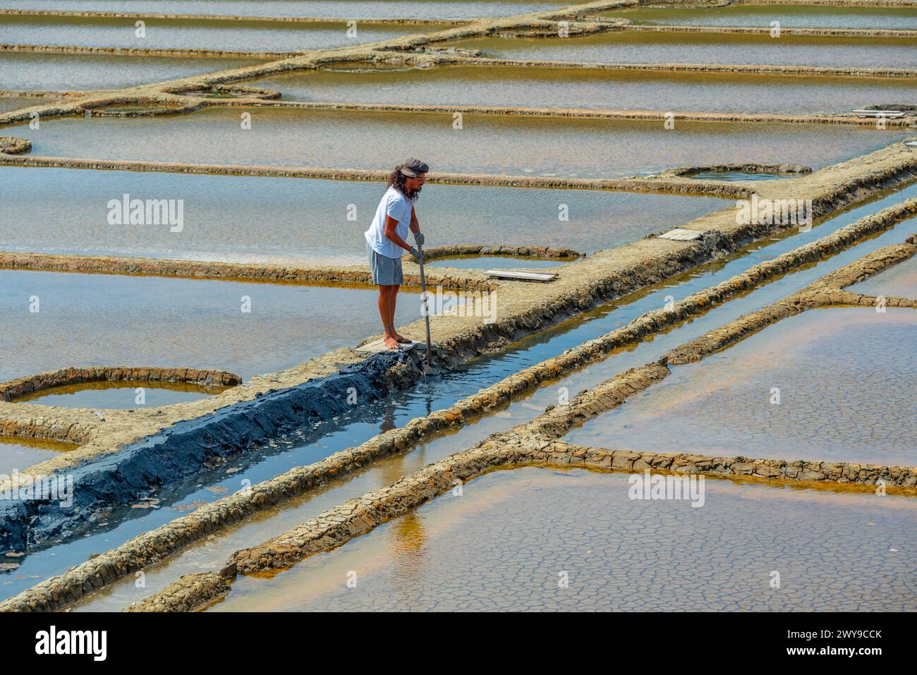 Piran, Slowenien, 23. Juni 2023: Blick auf den Naturpark Secovje Saltpans in Slowenien Stockfoto